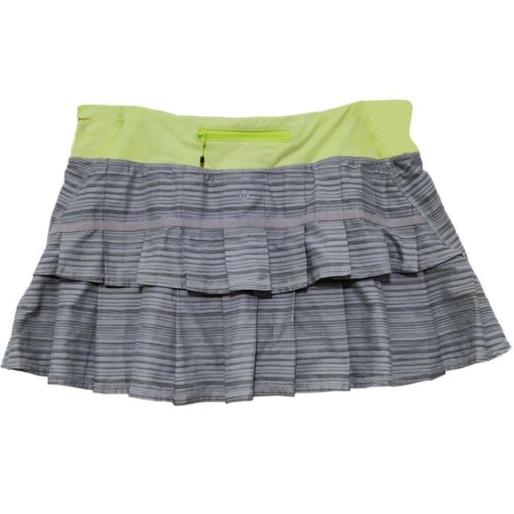 Lululemon Pace Setter Skirt in Silver Spoon Space Dye Clear Mint - Picture 4 of 9